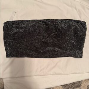 PINK swim top black Sz L (S20)